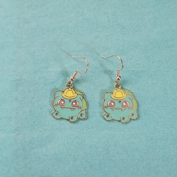 🔮3/$15 Pokemon Bulbasaur Earrings - Picture 1 of 4
